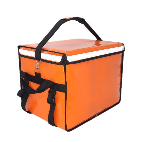 mounted food delivery bag, bike delivery bag, motorcycle delivery box, insulated rear rack bag, e-scooter delivery bag, thermal courier box, catering delivery carrier, mounted insulated bag