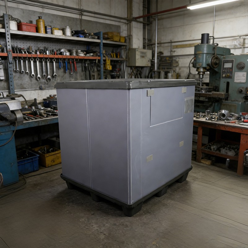 DeliverKingdom, plastic sleeve pack, collapsible pallet box, returnable packaging, industrial storage bins, bulk shipping containers, HDPE pallet pack, foldable logistics crates.