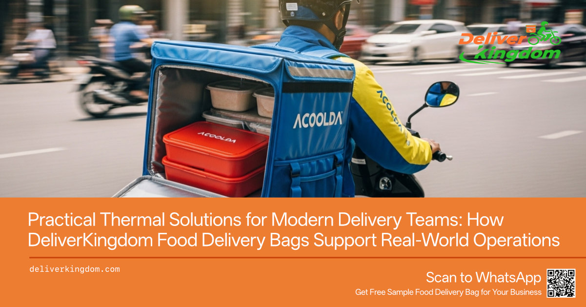 โซลูชันการควบคุมอุณหภูมิที่ใช้งานได้จริงสำหรับทีมจัดส่งสมัยใหม่: ถุงส่งอาหาร DeliverKingdom รองรับการดำเนินงานในโลกแห่งความเป็นจริงได้อย่างไร